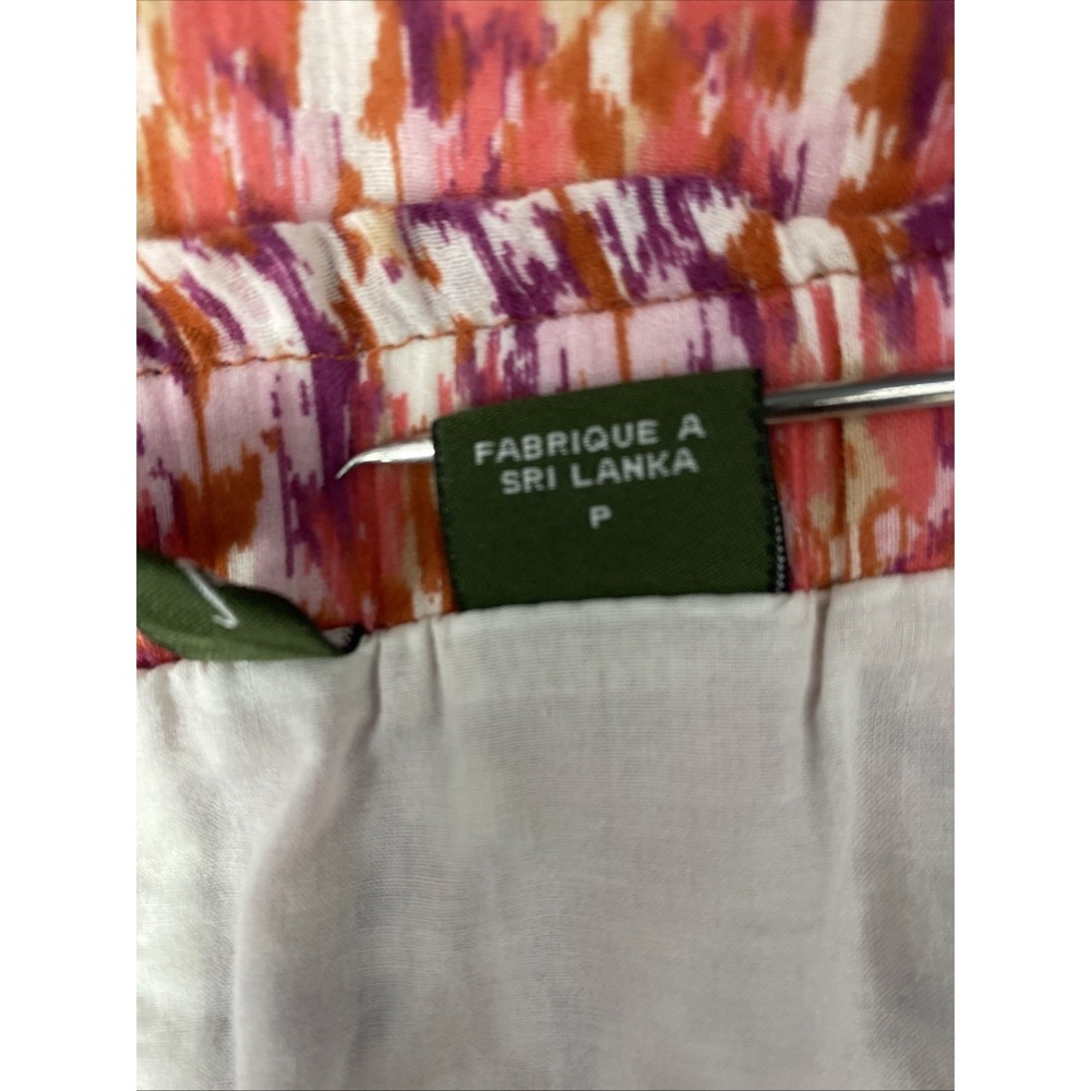 Eddie Bauer Skirt Womens Small Pink Orange Tie Dye AOP Midi Elastic Waist Lined - Picture 4 of 10